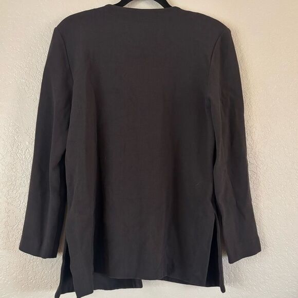 Eileen Fisher Long Line Wool Blend Open Faced Jacket Small - Picture 2 of 8